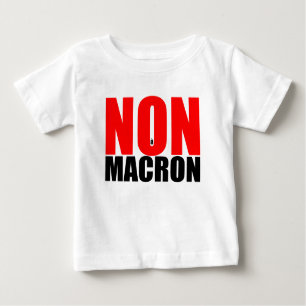 Camiseta De Bebé NON à MACRON bebé tejo blanco