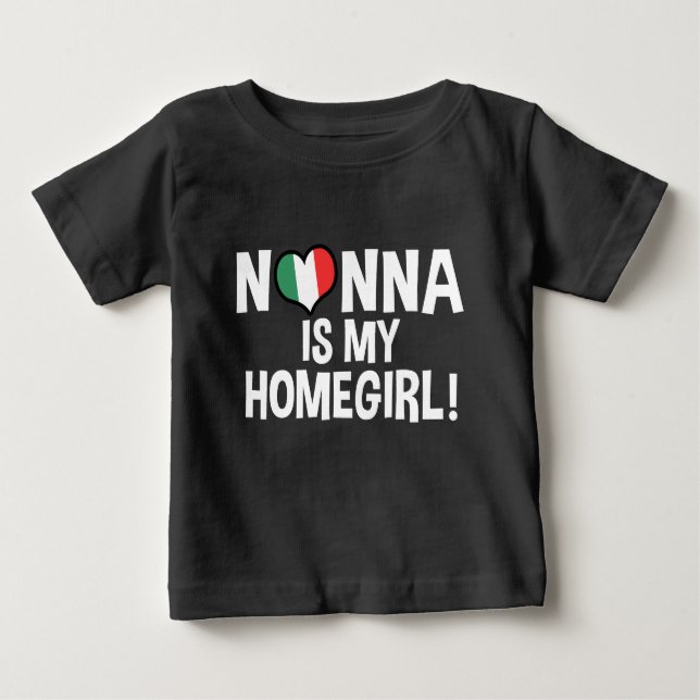 Camiseta De Bebé Nonna es mi casa (Anverso)