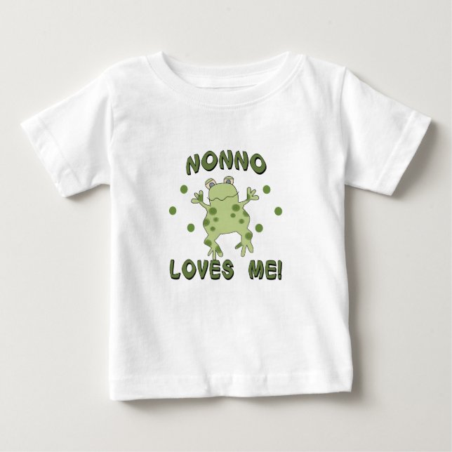 Camiseta De Bebé Nonno me ama rana (Anverso)