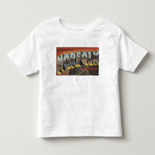 Camiseta De Bebé Norfolk, Virginia - escenas grandes de la letra
