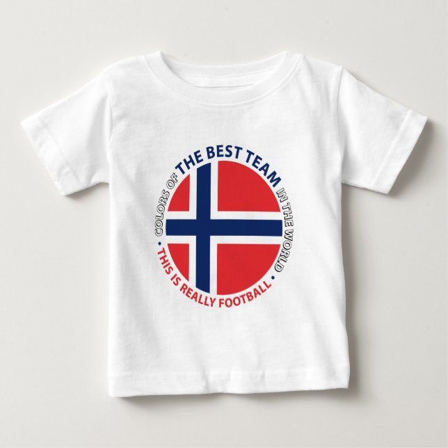 Camiseta De Bebé Norge Norway Art Shield (Anverso)