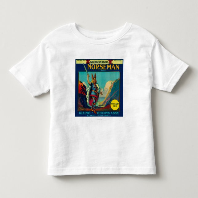 Camiseta De Bebé Norseman LabelRialto anaranjado, CA (Anverso)