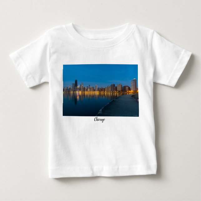 Camiseta De Bebé North Chicago Cityscape (Anverso)
