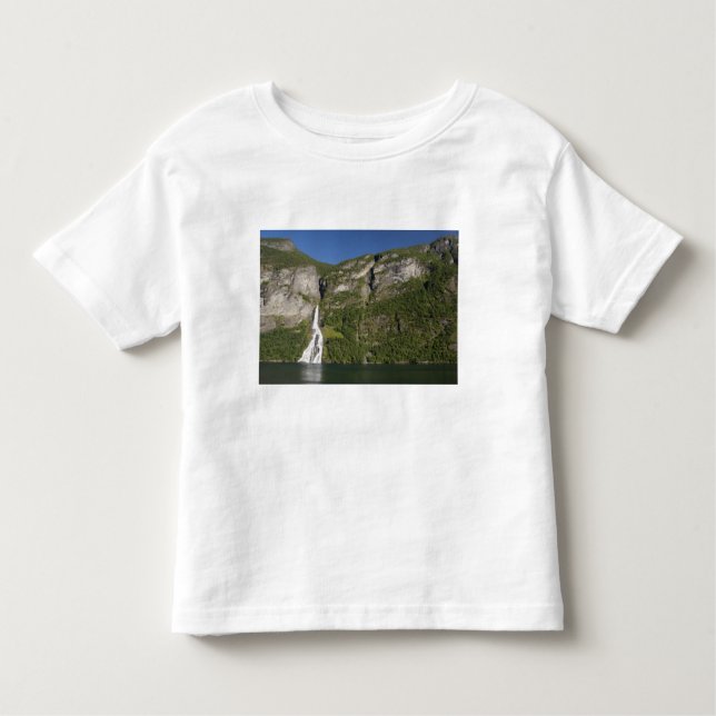 Camiseta De Bebé Noruega, Geirangerfjord (UNESCO), Georgia. (Anverso)