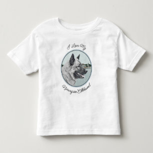 Camiseta De Bebé Norwegian Elkhound en Village Painting - Arte Cani