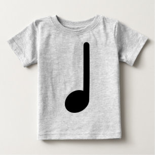 Camiseta De Bebé Nota cuarta con el tronco que hace frente para