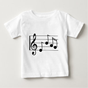 Camiseta De Bebé Notación musical del trébol de la casa y el pers