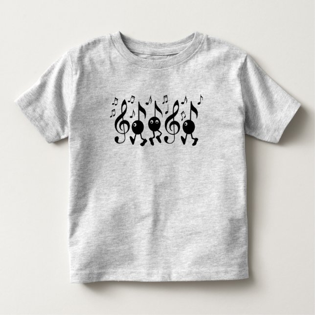 Camiseta De Bebé Notas de música personalizado (Anverso)