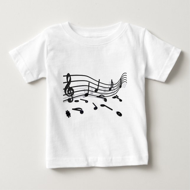 Camiseta De Bebé Notas, música (Anverso)