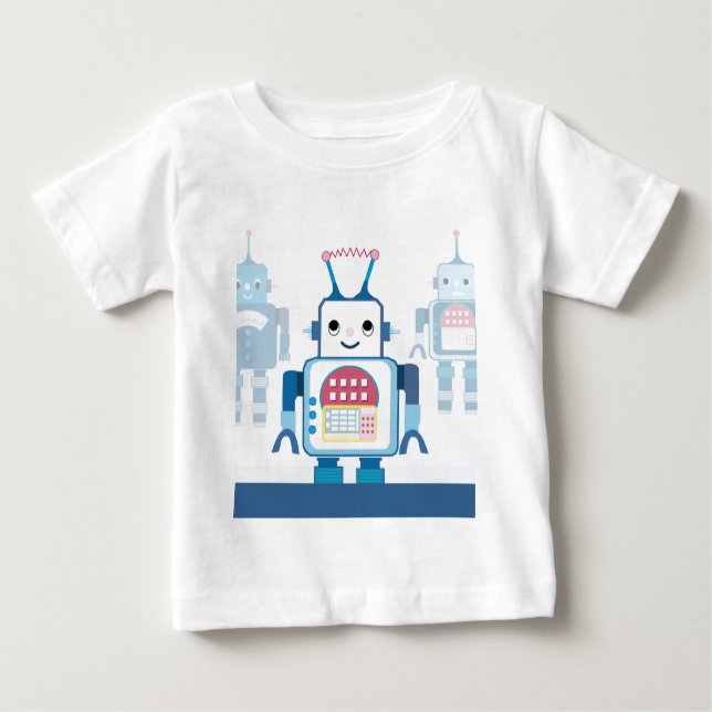 Camiseta De Bebé Novedades de regalos de Guay Blue Robot (Anverso)
