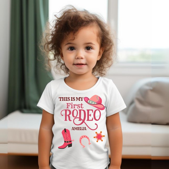 Camiseta De Bebé Novia Mi primera bebé rodeo primer cumpleaños (Subido por el creador)