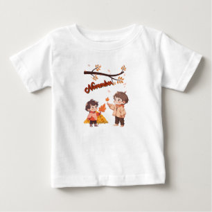Camiseta De Bebé Noviembre Baby Tee