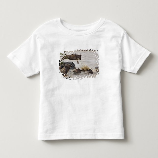 Camiseta De Bebé Ñu saltando al río Mara (Anverso)