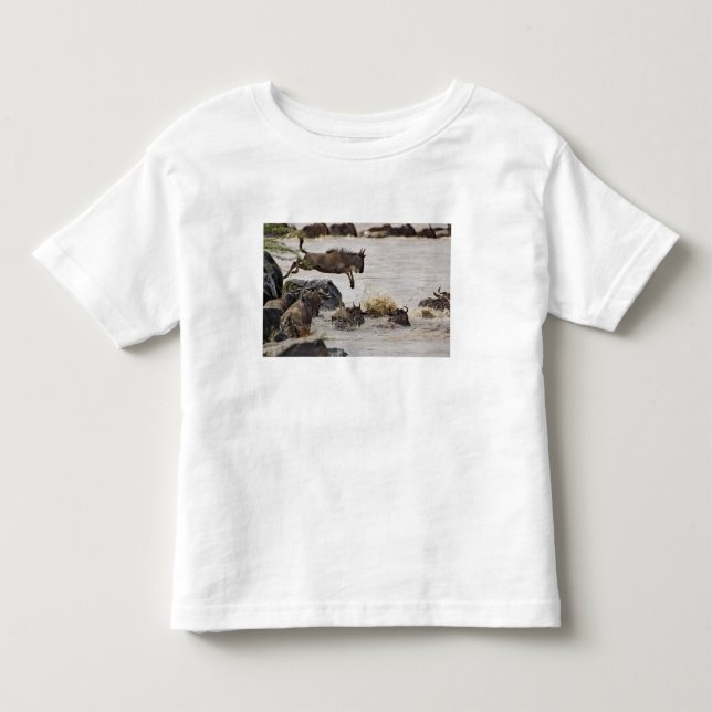 Camiseta De Bebé Ñu saltando al río Mara (Anverso)