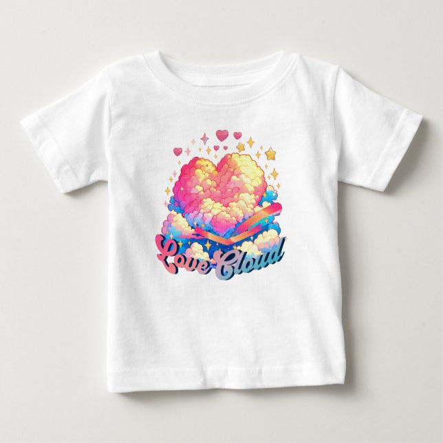Camiseta De Bebé Nube de amor (Anverso)
