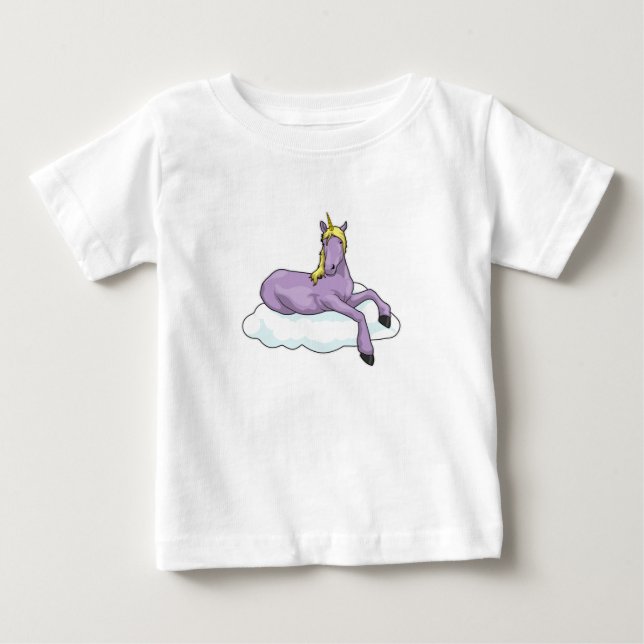 Camiseta De Bebé Nube de unicornio (Anverso)