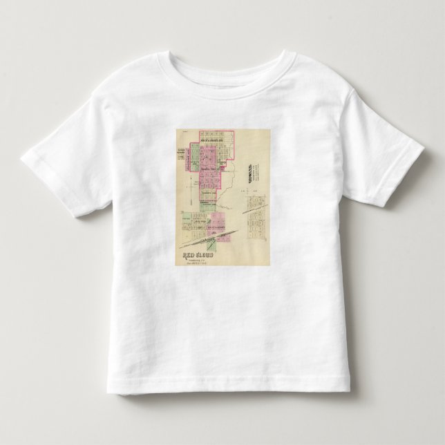 Camiseta De Bebé Nube roja, Nebraska (Anverso)