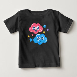 Camiseta De Bebé Nubes Estrelladas Kawaii Adorables – Cielo de Dibu