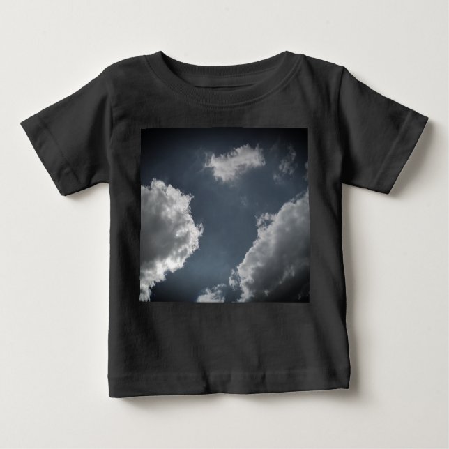 Camiseta De Bebé Nubes grises (Anverso)