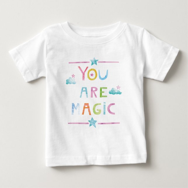 Camiseta De Bebé Nubes mágicas que eres mágica (Anverso)