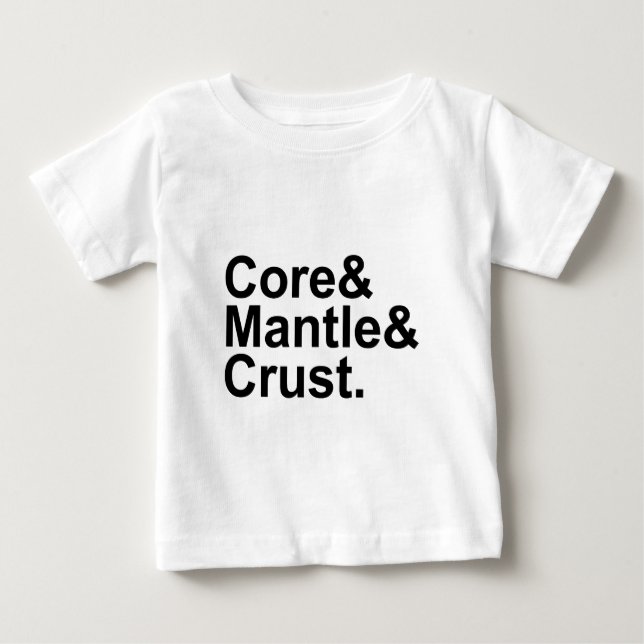 Camiseta De Bebé Núcleo Manto Corteza | Estructura Interna de la Ti (Anverso)