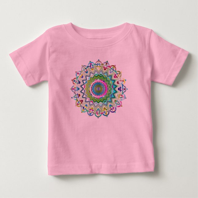 Camiseta De Bebé Nudos Celticos Prismáticos Coloridos (Anverso)