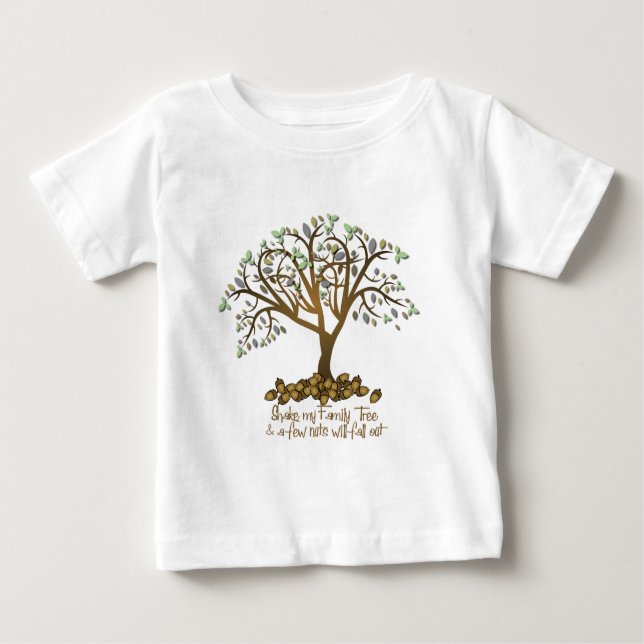 Camiseta De Bebé Nueces de árbol de familia (Anverso)