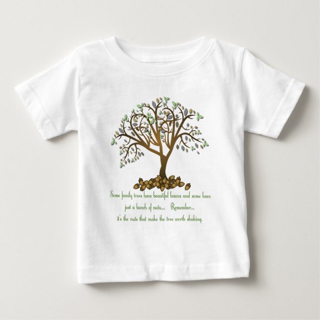 Camiseta De Bebé Nueces de árbol de familia (Anverso)