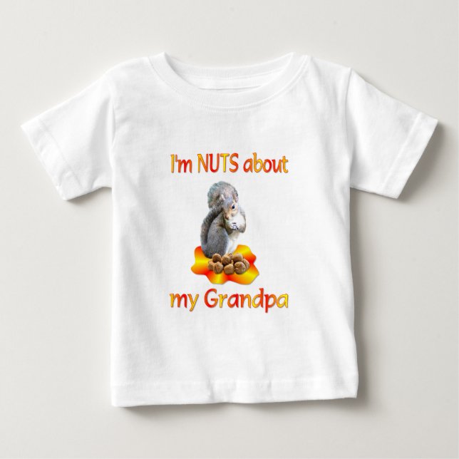Camiseta De Bebé Nueces sobre abuelo (Anverso)