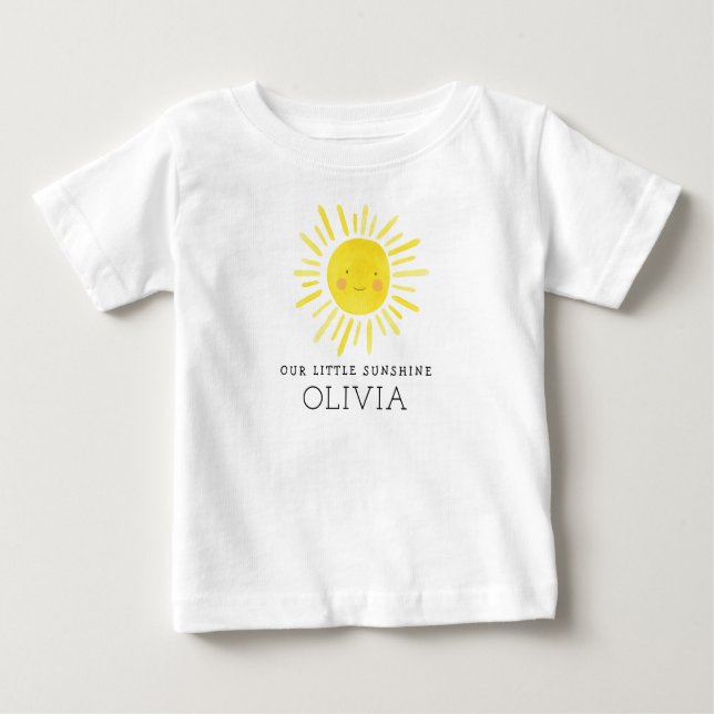 Camiseta De Bebé Nuestra fiesta de cumpleaños de Little Sunshine (Anverso)