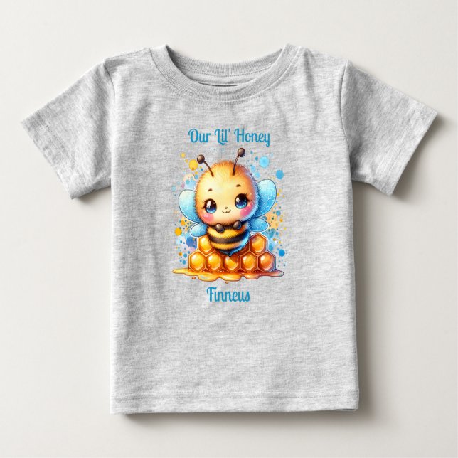Camiseta De Bebé Nuestra Miel De Lilo | Abeja de miel Personalizada (Anverso)