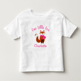 Camiseta De Bebé Nuestra pequeña zorra bufanda rosa personalizada b