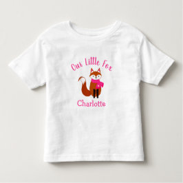 Camiseta De Bebé Nuestra pequeña zorra bufanda rosa personalizada p