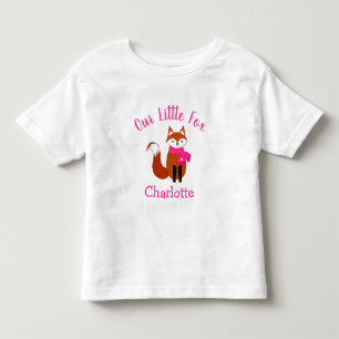 Camiseta De Bebé Nuestra pequeña zorra bufanda rosa personalizada p