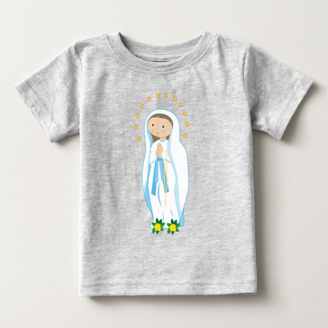 Camiseta De Bebé Nuestra Señora de Lourdes (Anverso)