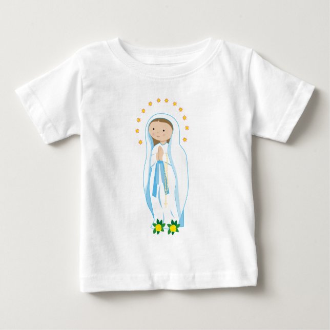 Camiseta De Bebé Nuestra Señora de Lourdes (Anverso)