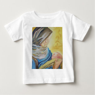 Camiseta De Bebé Nuestra Señora del Silencio sosteniendo al niño Je