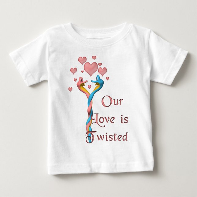 Camiseta De Bebé Nuestro amor está torcido (Anverso)