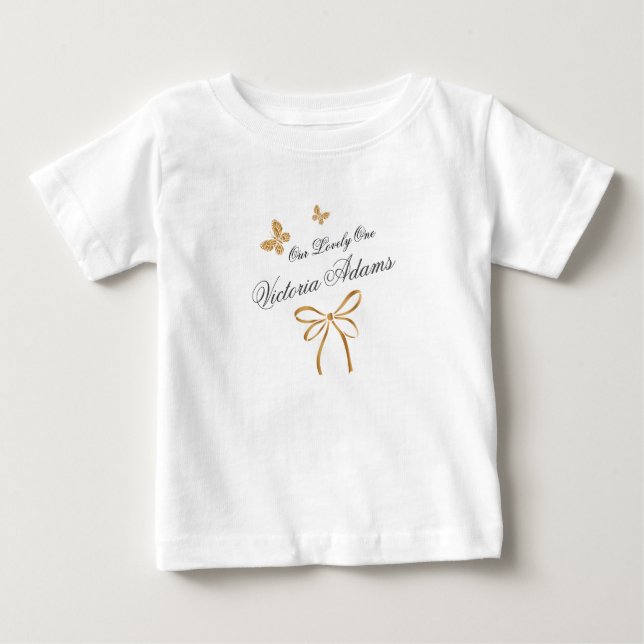 Camiseta De Bebé Nuestro Baby Shower de Nuestra Querida (Anverso)