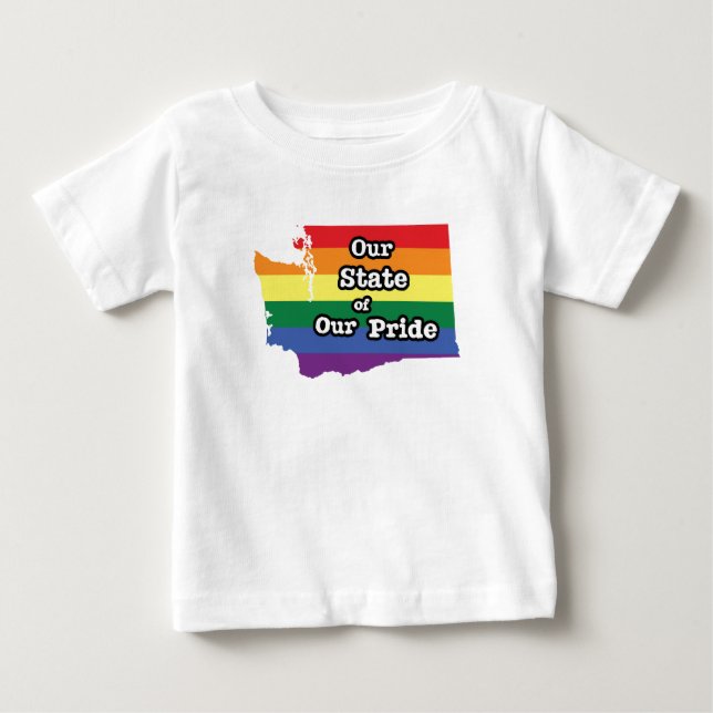 Camiseta De Bebé Nuestro estado de orgullo| Washington (Anverso)