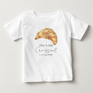 Camiseta De Bebé Nuestro pequeño croissant 1er cumpleaños