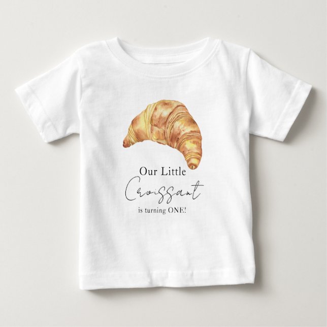 Camiseta De Bebé Nuestro pequeño croissant 1er cumpleaños (Anverso)