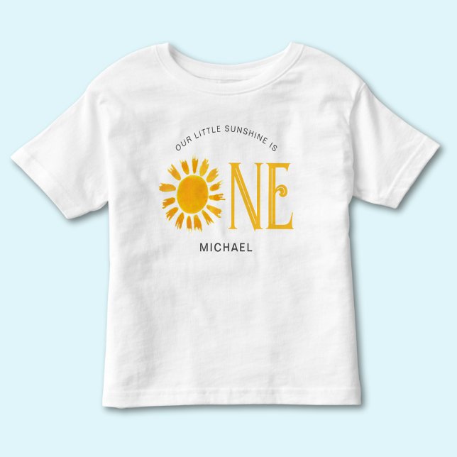Camiseta De Bebé Nuestro Pequeño Sol Es Un Primer Cumpleaños (Subido por el creador)