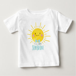 Camiseta De Bebé Nuestro pequeño Sunshine Blue Boy bebé T-Shirt de 