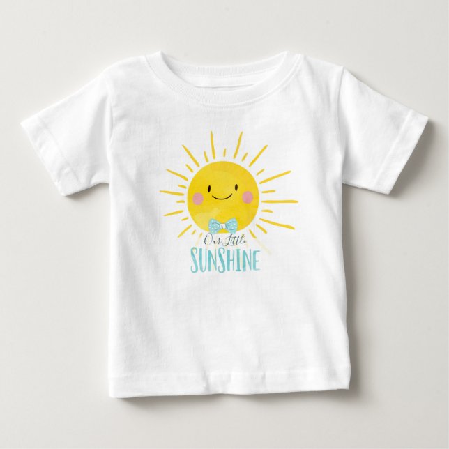 Camiseta De Bebé Nuestro pequeño Sunshine Blue Boy bebé T-Shirt de  (Anverso)