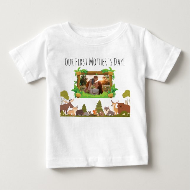 Camiseta De Bebé Nuestro Primer Día de la Madre (Anverso)
