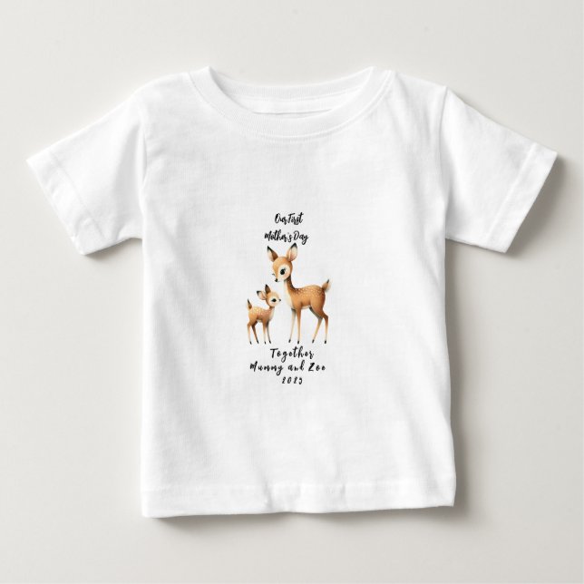 Camiseta De Bebé Nuestro Primer Día de la Madre Juntos (Anverso)
