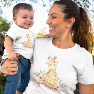 Camiseta De Bebé Nuestro primer día de madre juntos Baby Bodysuit