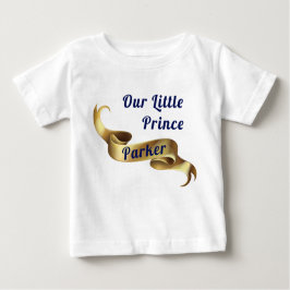 Camiseta De Bebé Nuestro Principito Real Personalizado