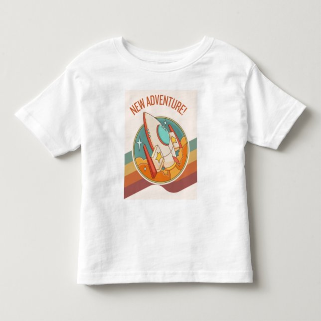 Camiseta De Bebé nueva aventura de cohetes (Anverso)